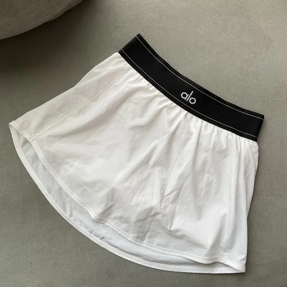 Alo Yoga Match Point Tennis Skirt White XS
